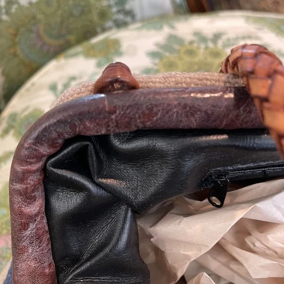 Marco Avante Killim Carpet Multicolor Southwestern Patterned Tote Bag Vintage - Picture 11 of 14